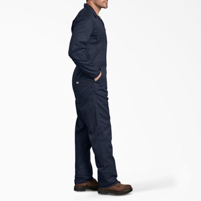 Dickies FLEX Long Sleeve Coveralls Bleumarin | ZCRE7023