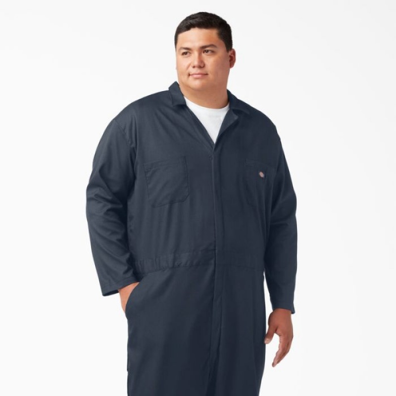 Dickies FLEX Long Sleeve Coveralls Bleumarin | ZCRE7023