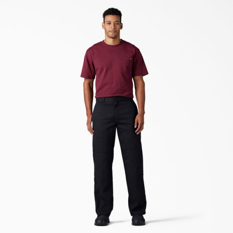 Dickies FLEX Loose Fit Double Knee Lucru Pants Negrii | XBXA6884