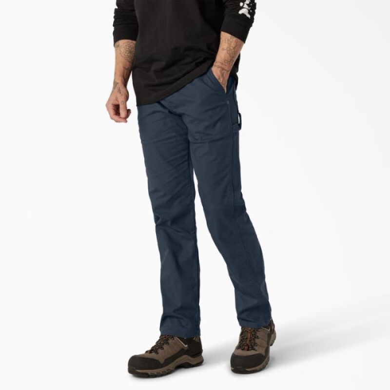 Dickies FLEX Regular Fit Duck Carpenter Pants Bleumarin | IOUN3203