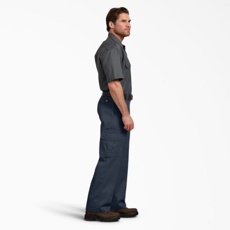 Dickies FLEX Relaxed Fit Cargo Pants Bleumarin | PJQB0394