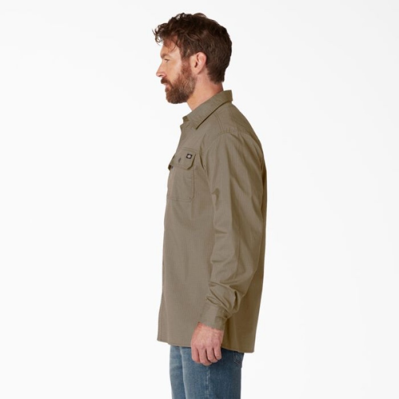 Dickies FLEX Ripstop Long Sleeve Shirt Maro | DKTN3530