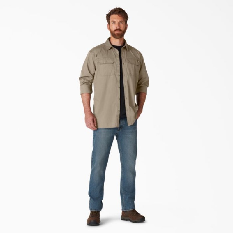 Dickies FLEX Ripstop Long Sleeve Shirt Maro | DKTN3530