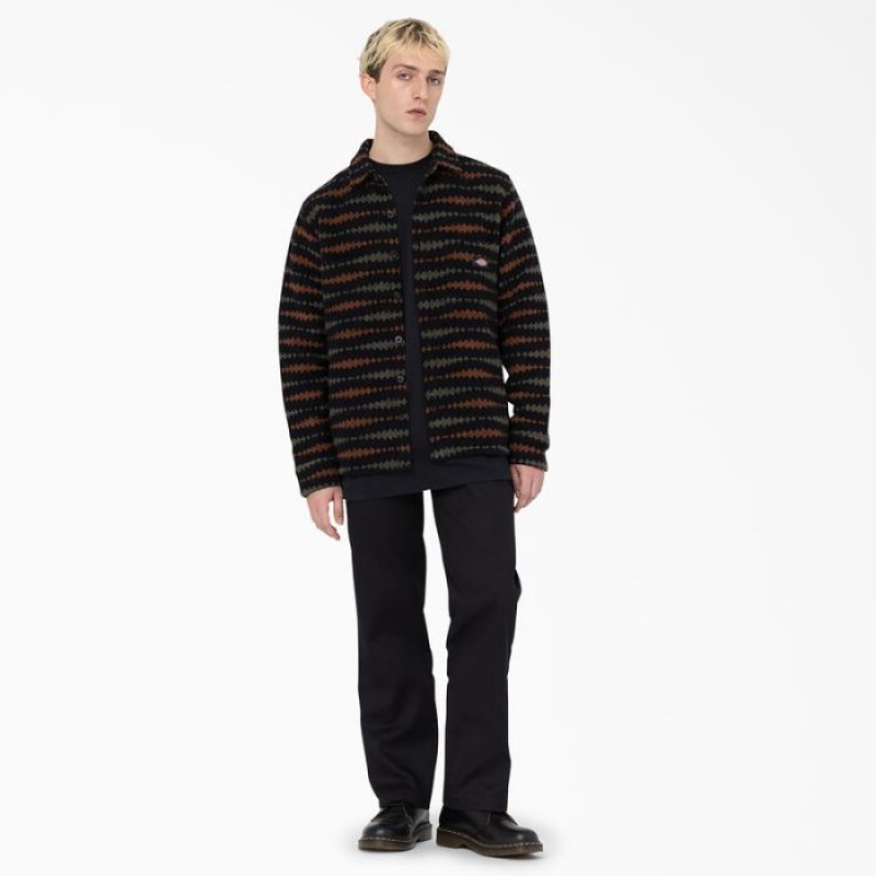 Dickies Falkville Long Sleeve Shirt Negrii Verzi | OONR2158