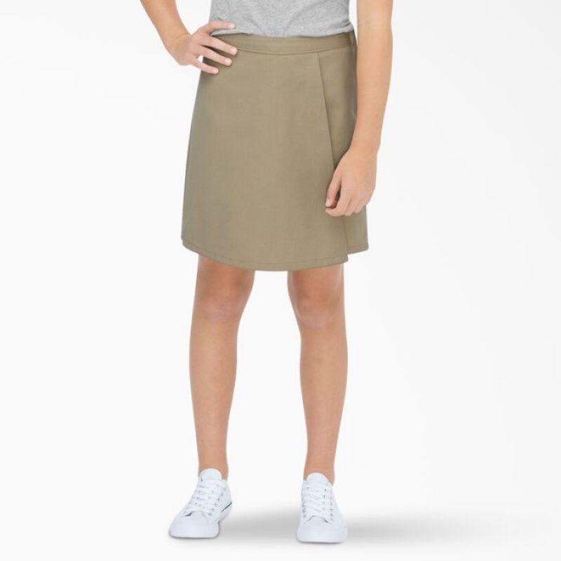 Dickies Faux Wrap Skort, 4-16 Kaki | MOSX0402