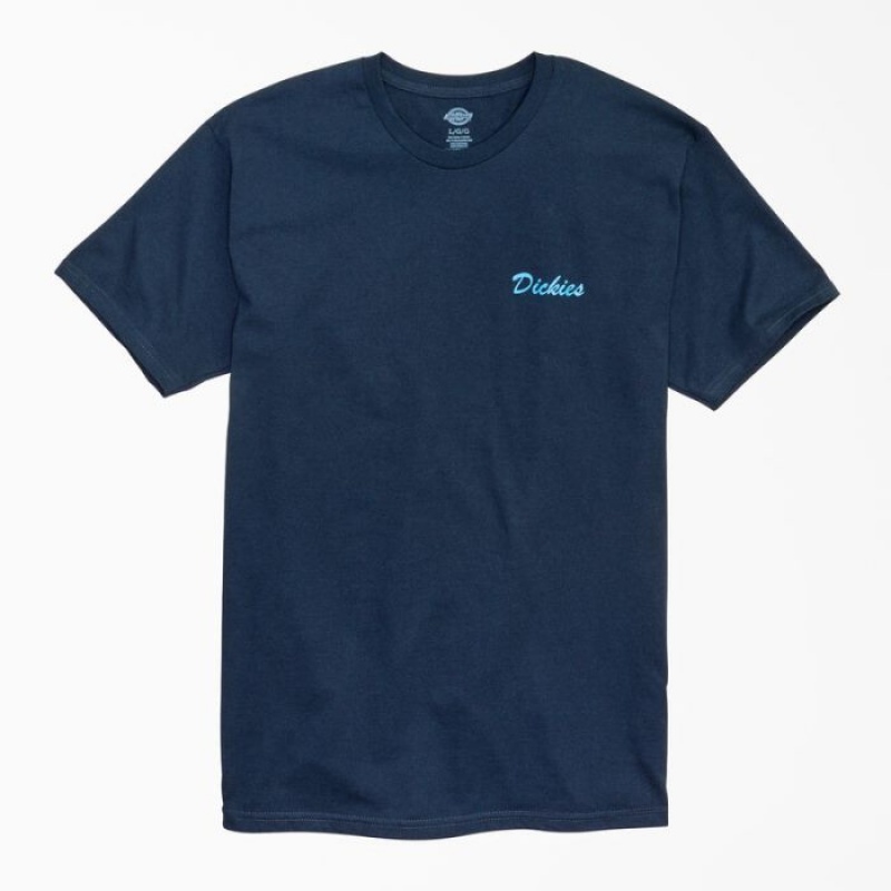 Dickies Feel Better On The Job Grafice T-Shirt Bleumarin | NFCN1043