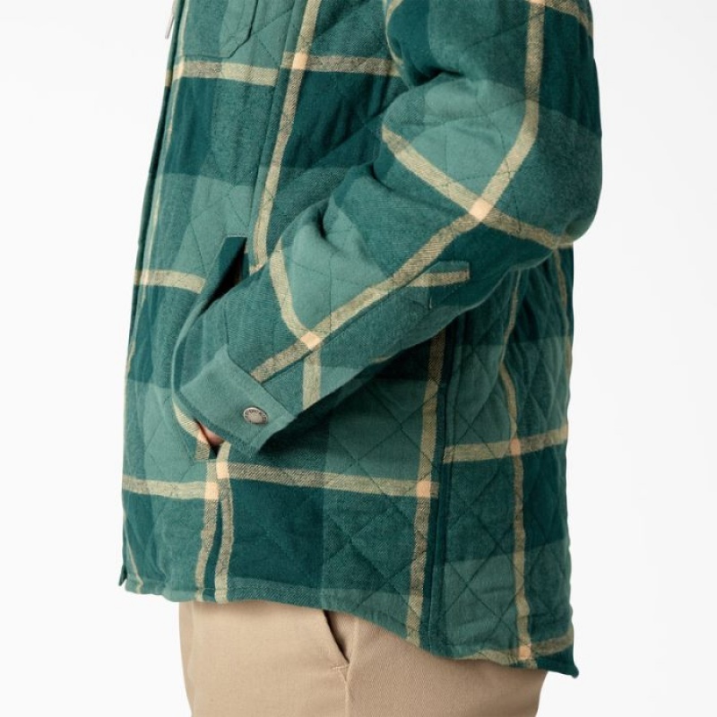 Dickies Flannel Cu Glugă Shirt Jacket Mallard Campside Plaid | RWDY3555