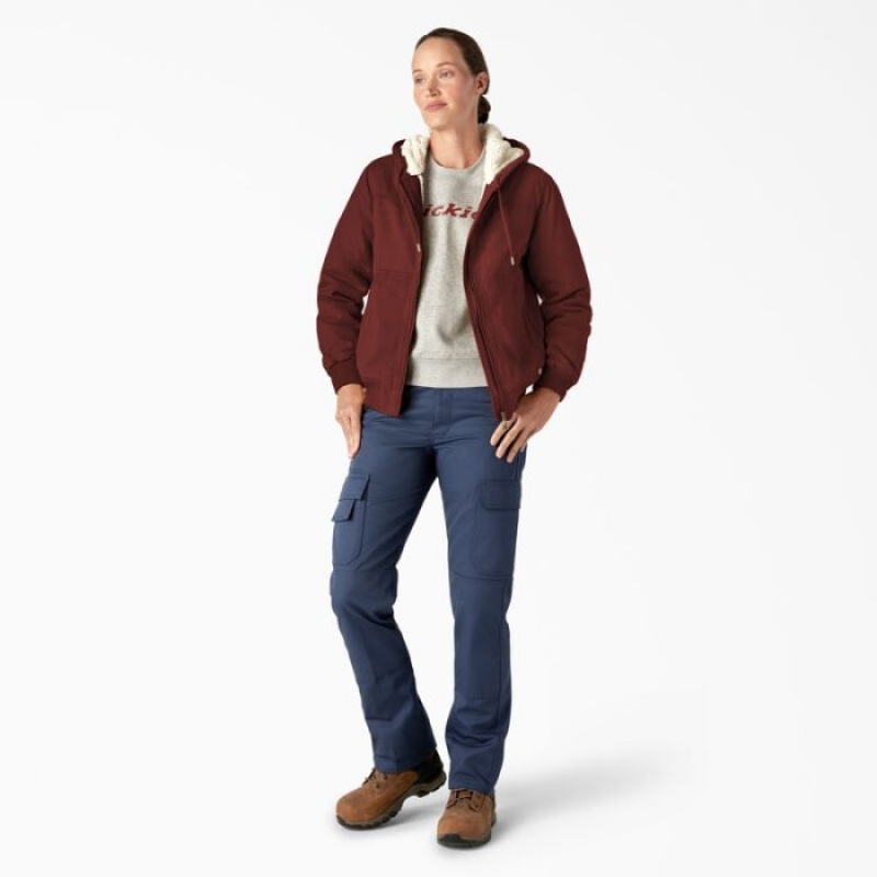 Dickies Fleece Captusite Duck Panza Jacket Rosii Inchis | PSDY7180