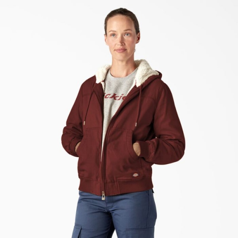 Dickies Fleece Captusite Duck Panza Jacket Rosii Inchis | PSDY7180