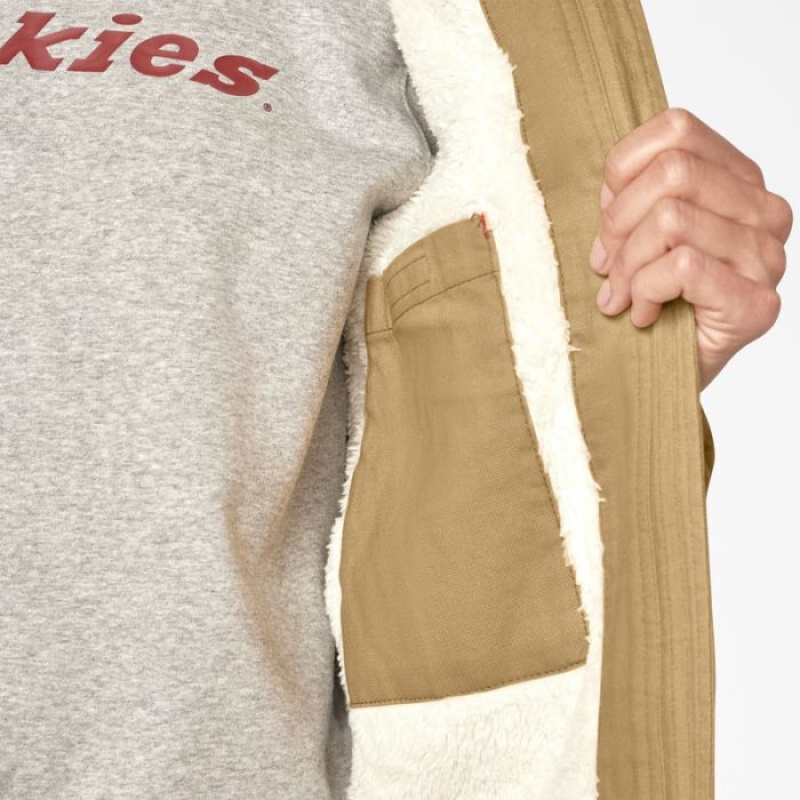 Dickies Fleece Captusite Duck Panza Jacket Rinsed Nubuck | QKWS4403