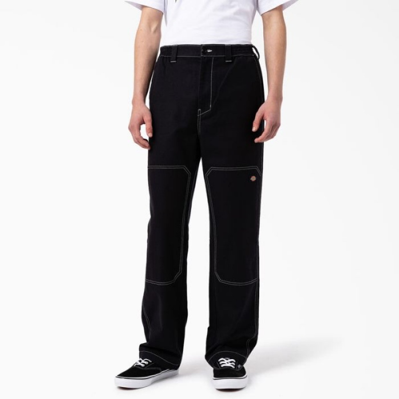 Dickies Florala Relaxed Fit Double Knee Pants Negrii | XJOS8265