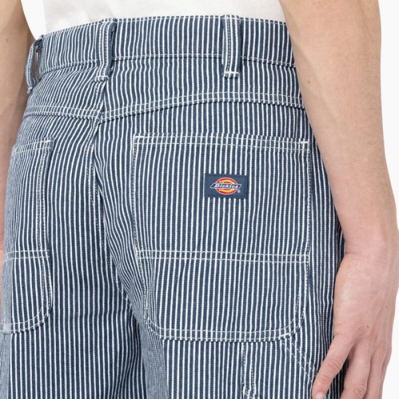 Dickies Garyville Regular Fit Hickory Stripe Carpenter Pants Albastri | LZHH4428