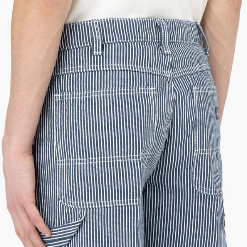 Dickies Garyville Regular Fit Hickory Stripe Carpenter Pants Albastri | LZHH4428