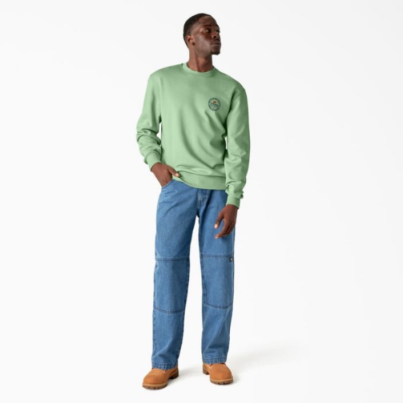 Dickies Greensburg Grafice Sweatshirt Verzi | ETNJ6324