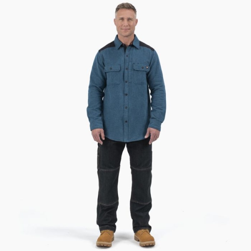 Dickies Heavyweight Brawny Flannel Shirt Negrii | WDRG7906