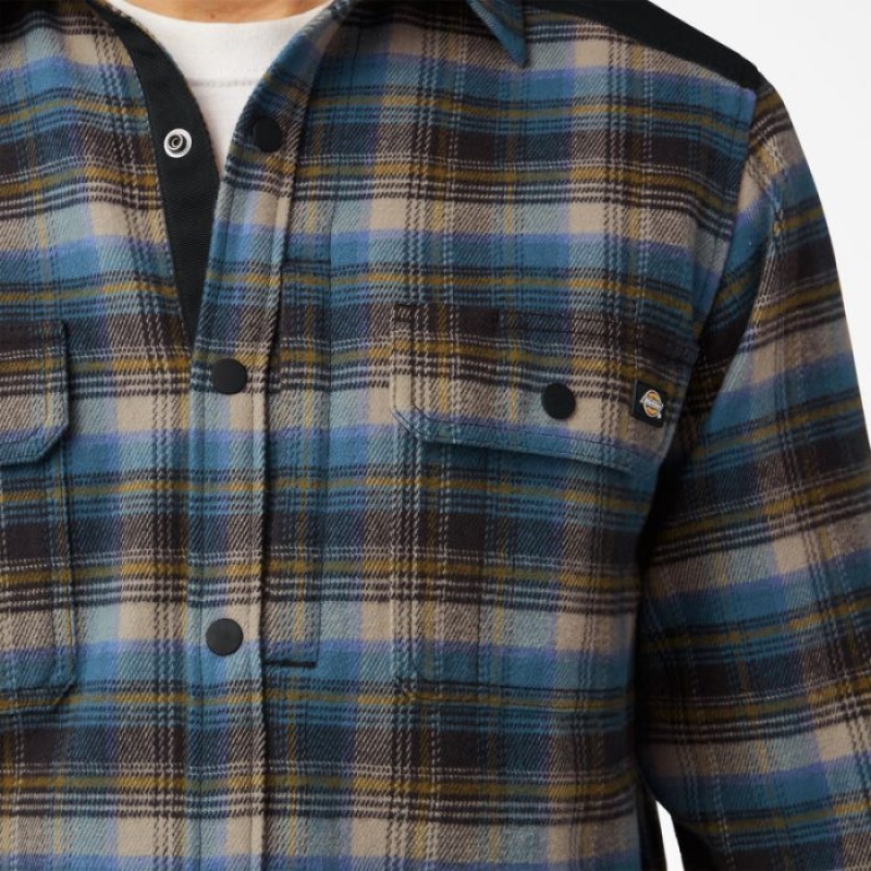 Dickies Heavyweight Brawny Flannel Shirt Southern Fall Plaid | FZCZ7124