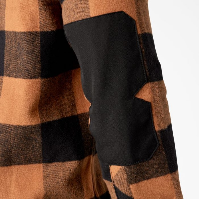 Dickies Heavyweight Brawny Flannel Shirt Maro Negrii | ZVQR0887
