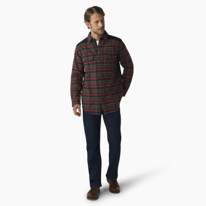 Dickies Heavyweight Brawny Flannel Shirt Visinii | RFWD5698