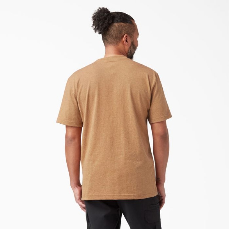 Dickies Heavyweight Heathered Scurte Sleeve Pocket T-Shirt Maro | PMIY2025