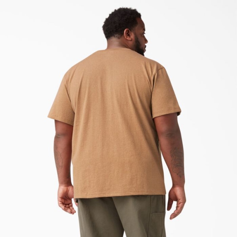 Dickies Heavyweight Heathered Scurte Sleeve Pocket T-Shirt Maro | PMIY2025