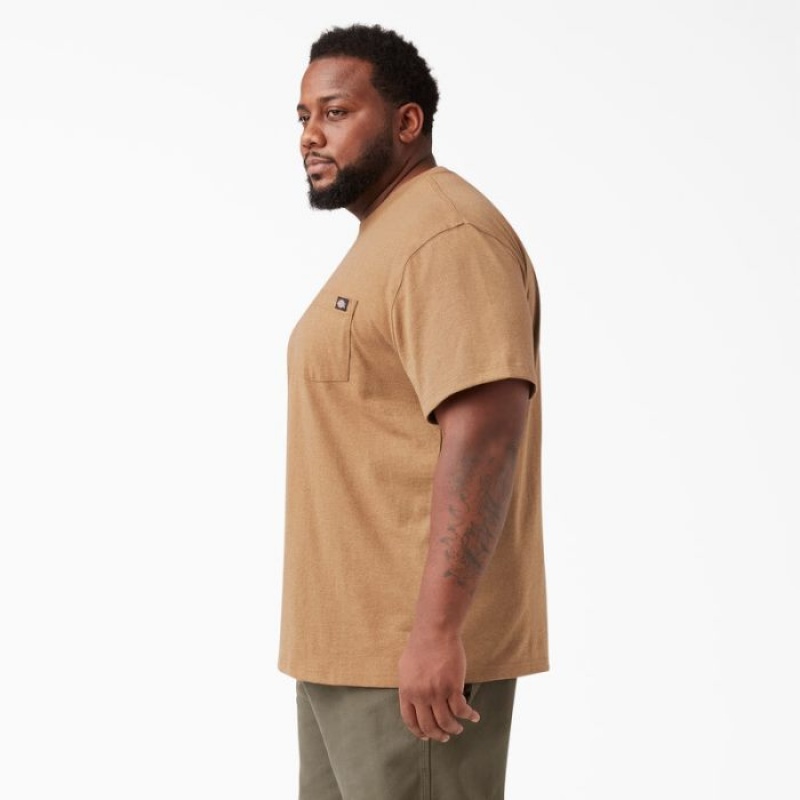 Dickies Heavyweight Heathered Scurte Sleeve Pocket T-Shirt Maro | PMIY2025