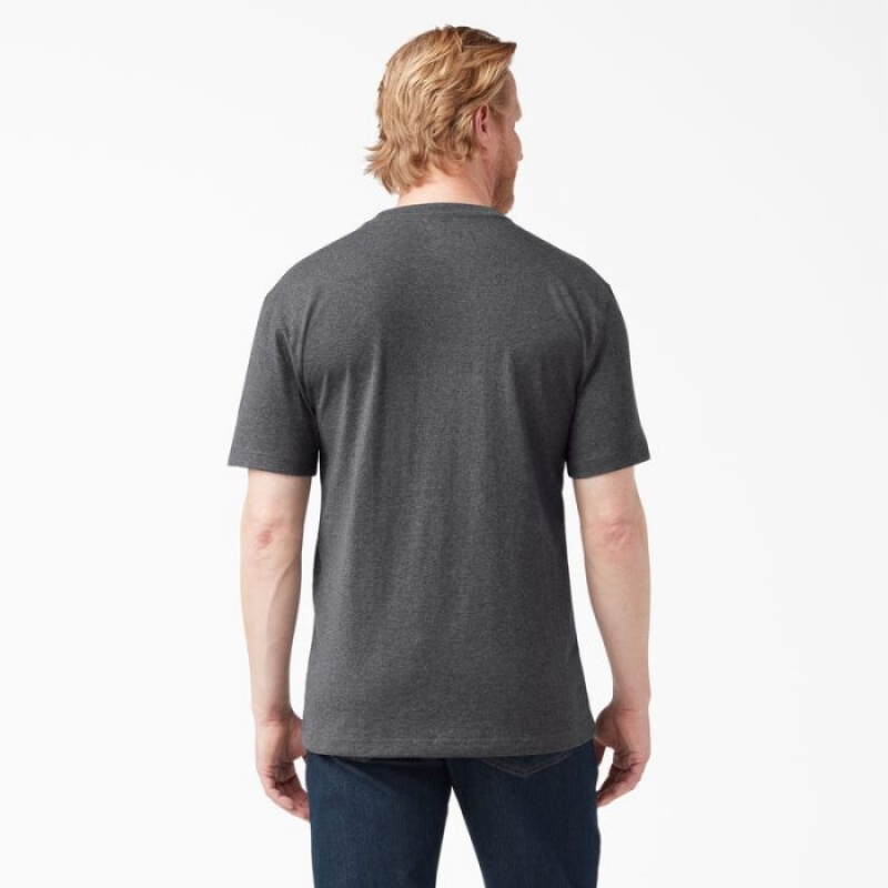 Dickies Heavyweight Heathered Scurte Sleeve Pocket T-Shirt Gri | TJCI2205