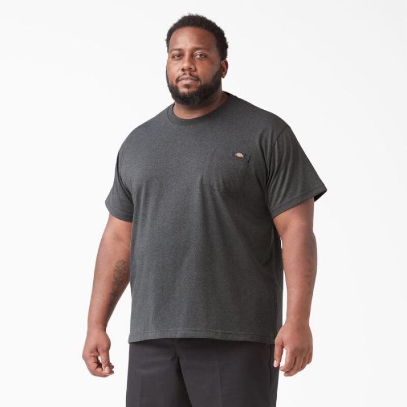Dickies Heavyweight Heathered Scurte Sleeve Pocket T-Shirt Gri | TJCI2205