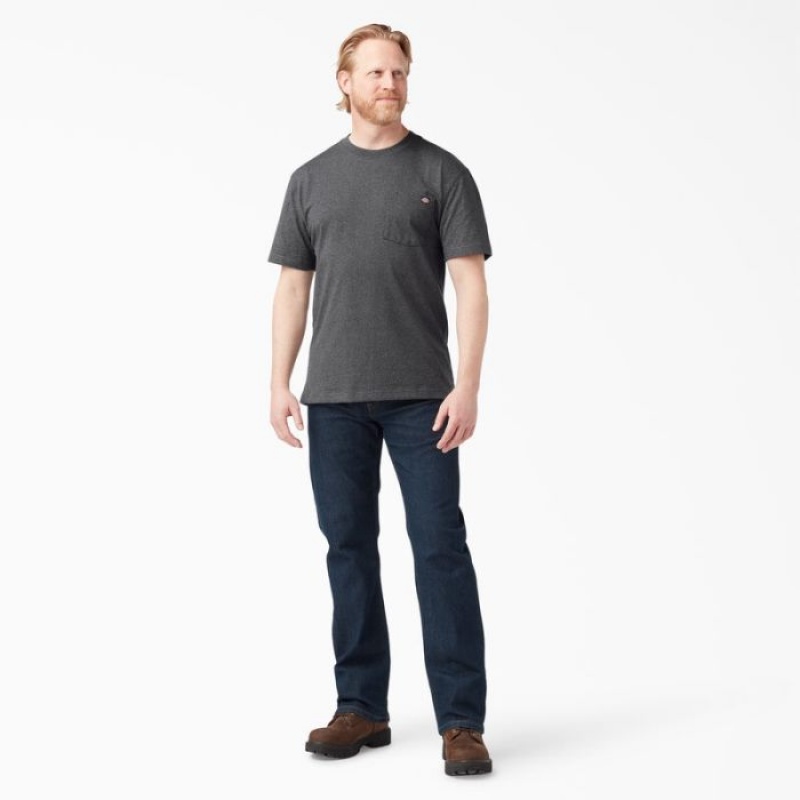 Dickies Heavyweight Heathered Scurte Sleeve Pocket T-Shirt Gri | TJCI2205
