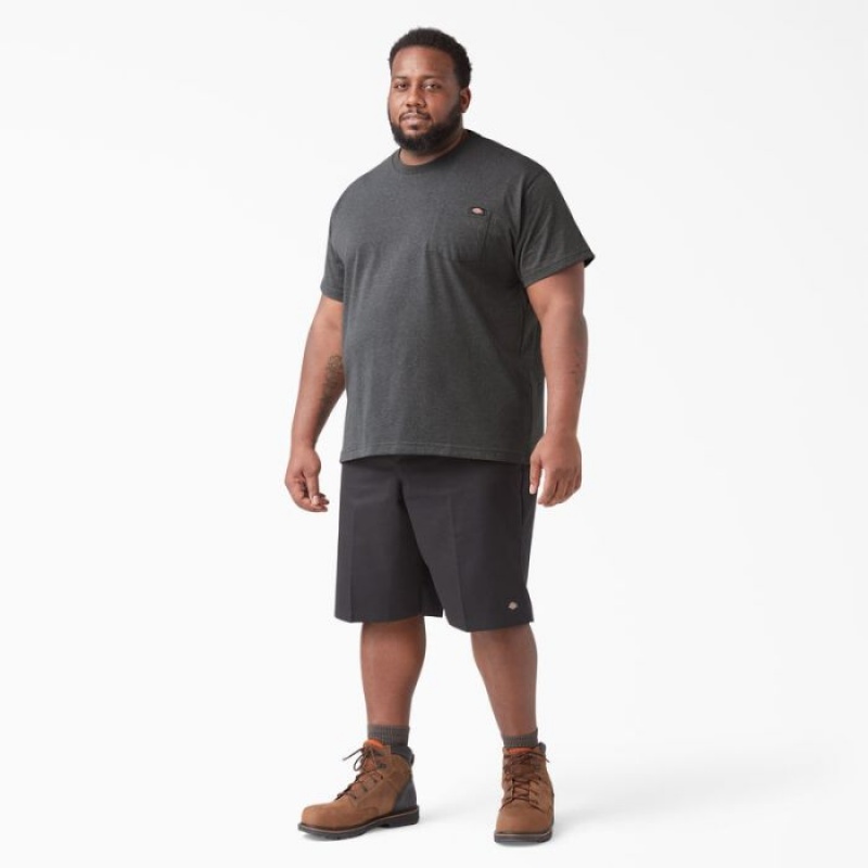 Dickies Heavyweight Heathered Scurte Sleeve Pocket T-Shirt Gri | TJCI2205