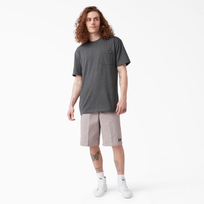 Dickies Heavyweight Heathered Scurte Sleeve Pocket T-Shirt Gri | TJCI2205