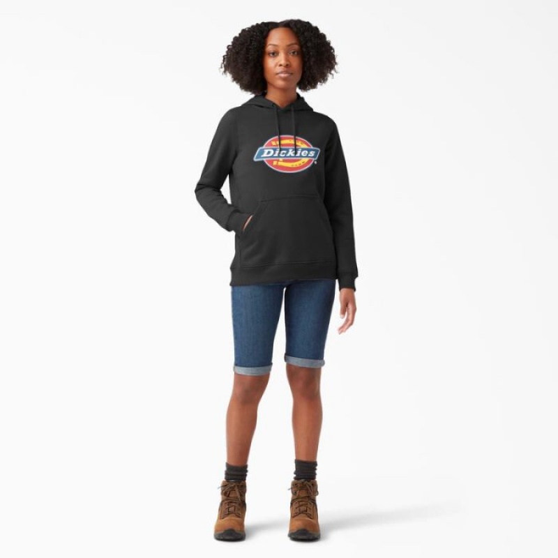 Dickies Heavyweight Logo Pullover Negrii | QZPW1470