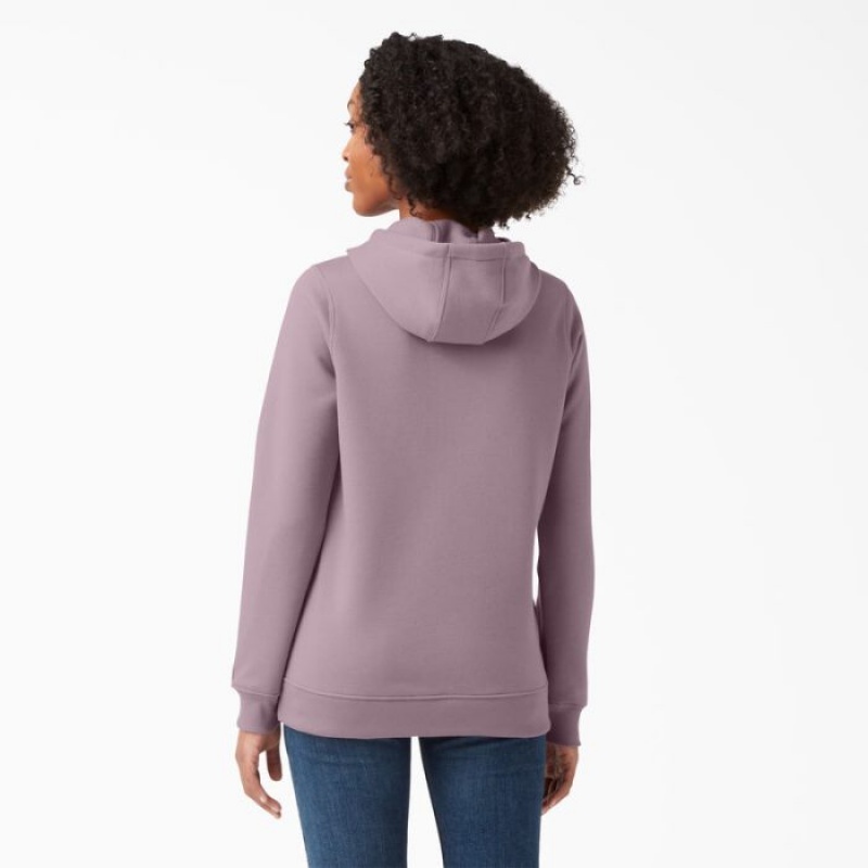 Dickies Heavyweight Logo Pullover Violet | JRUE7862