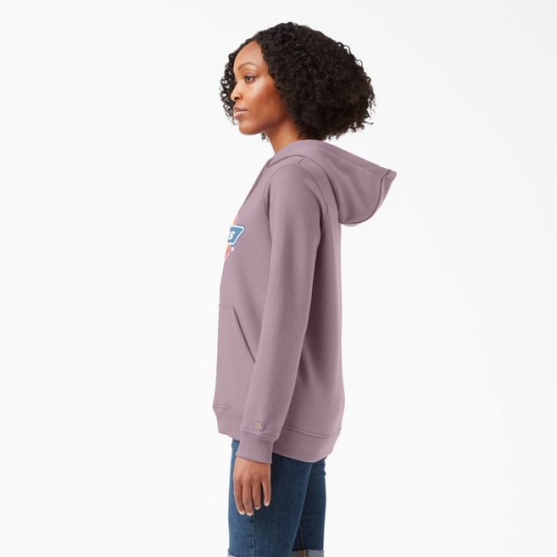 Dickies Heavyweight Logo Pullover Violet | JRUE7862