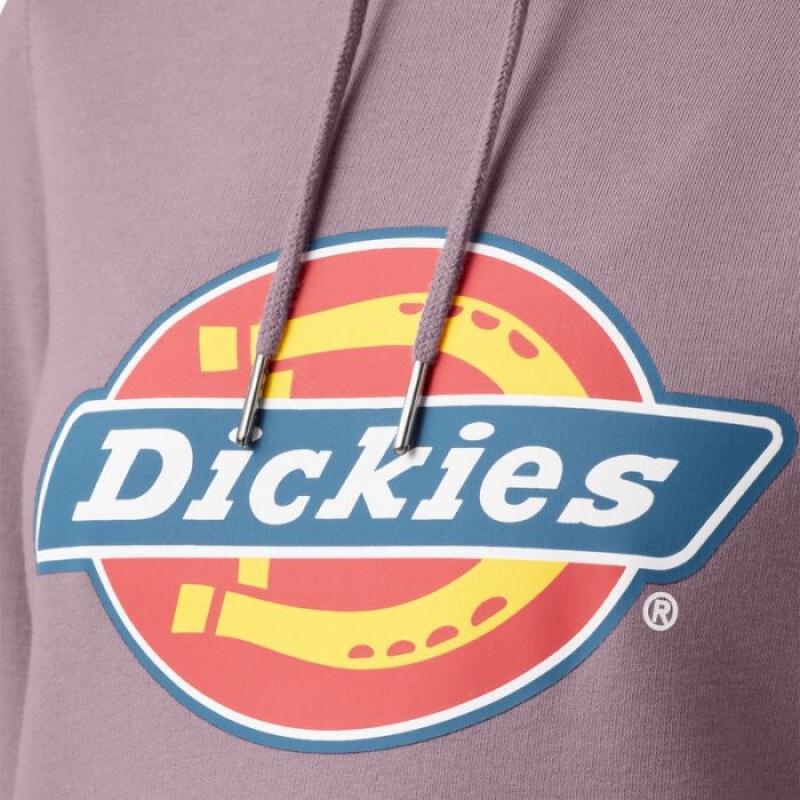 Dickies Heavyweight Logo Pullover Violet | JRUE7862