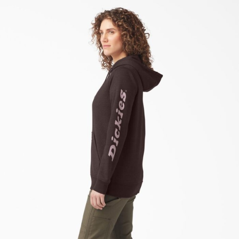 Dickies Heavyweight Logo Sleeve Pullover Ciocolata Maro | GLWY6178