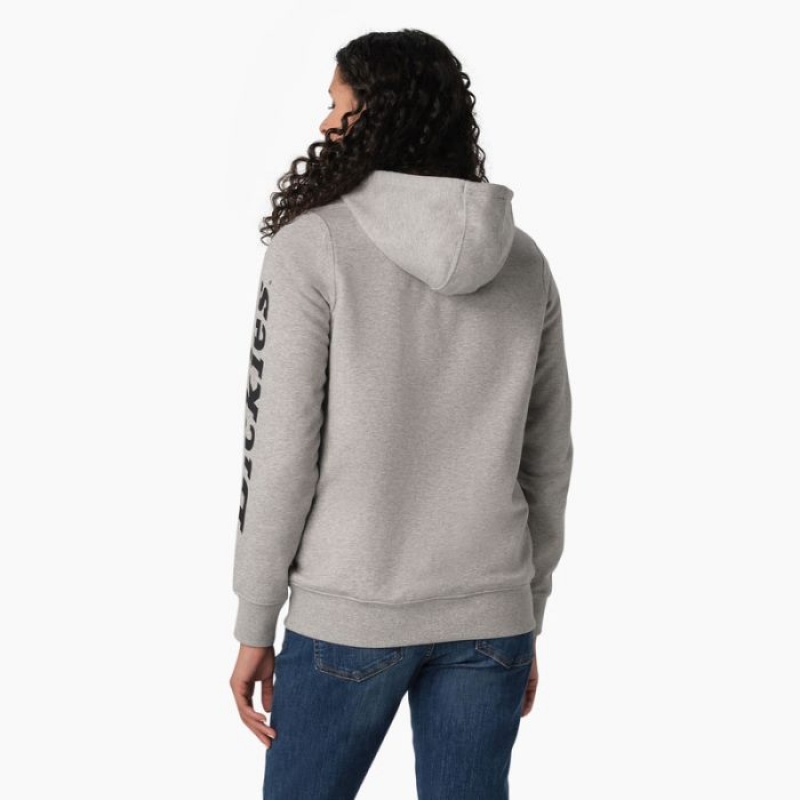 Dickies Heavyweight Logo Sleeve Pullover Gri | ITYC1620