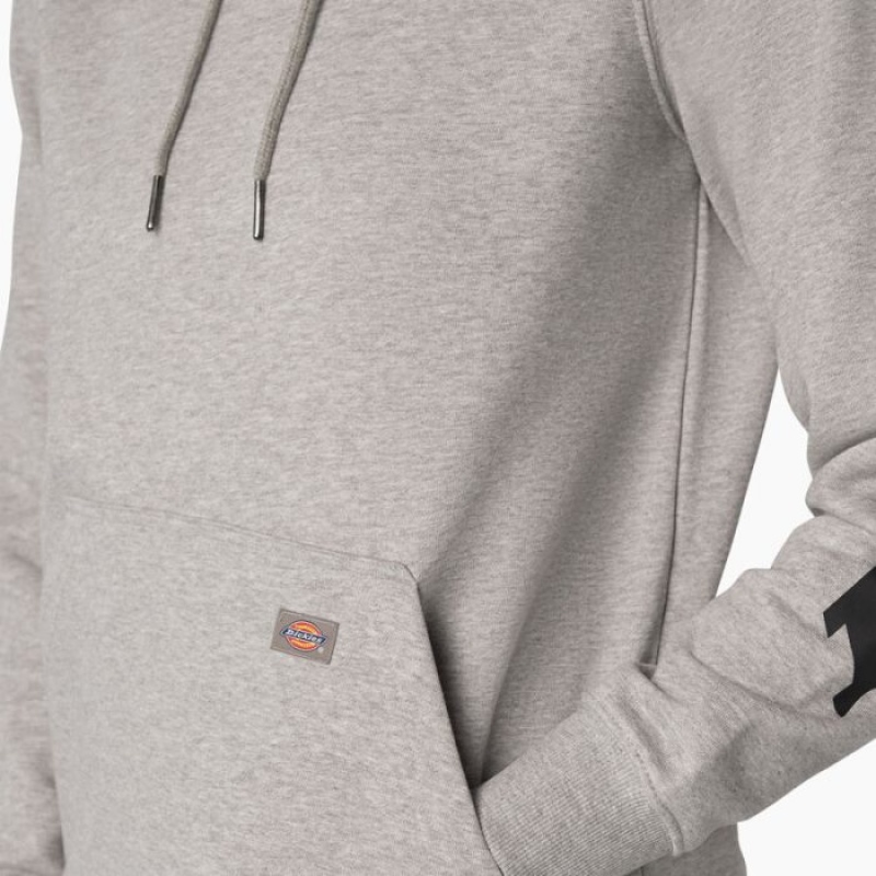 Dickies Heavyweight Logo Sleeve Pullover Gri | ITYC1620
