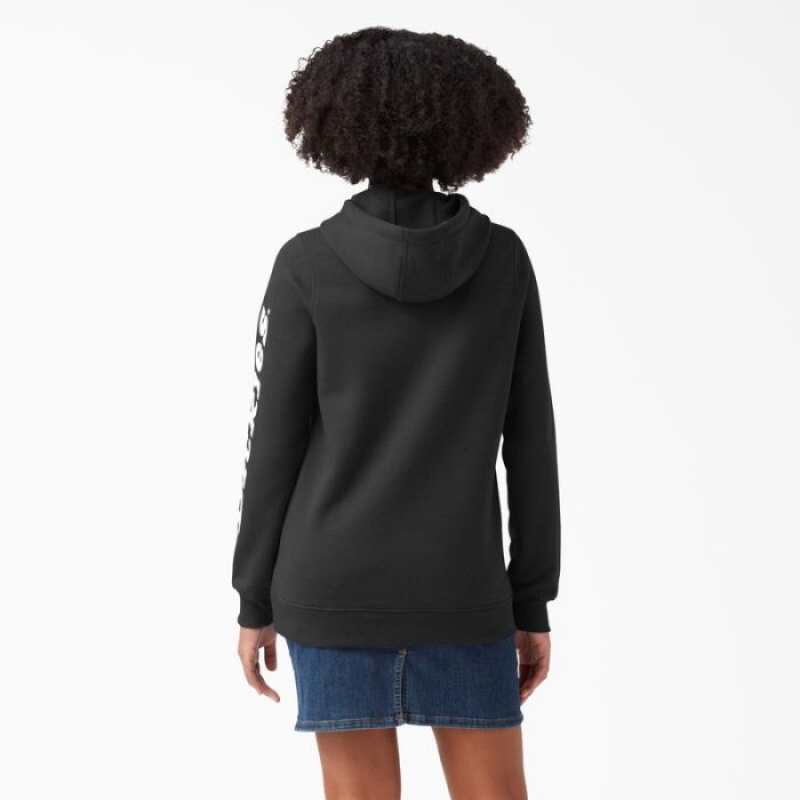 Dickies Heavyweight Logo Sleeve Pullover Negrii | BLPO4111