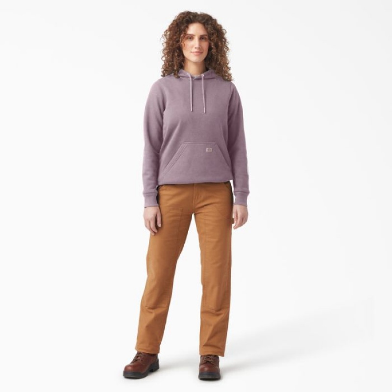 Dickies Heavyweight Logo Sleeve Pullover Violet | ANMR0195