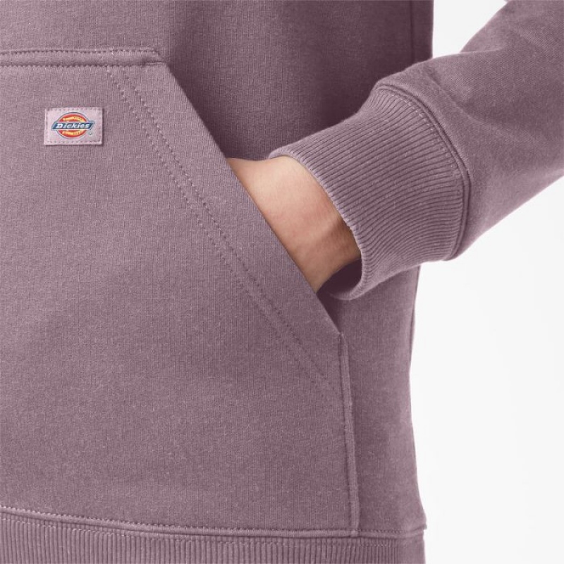 Dickies Heavyweight Logo Sleeve Pullover Violet | ANMR0195