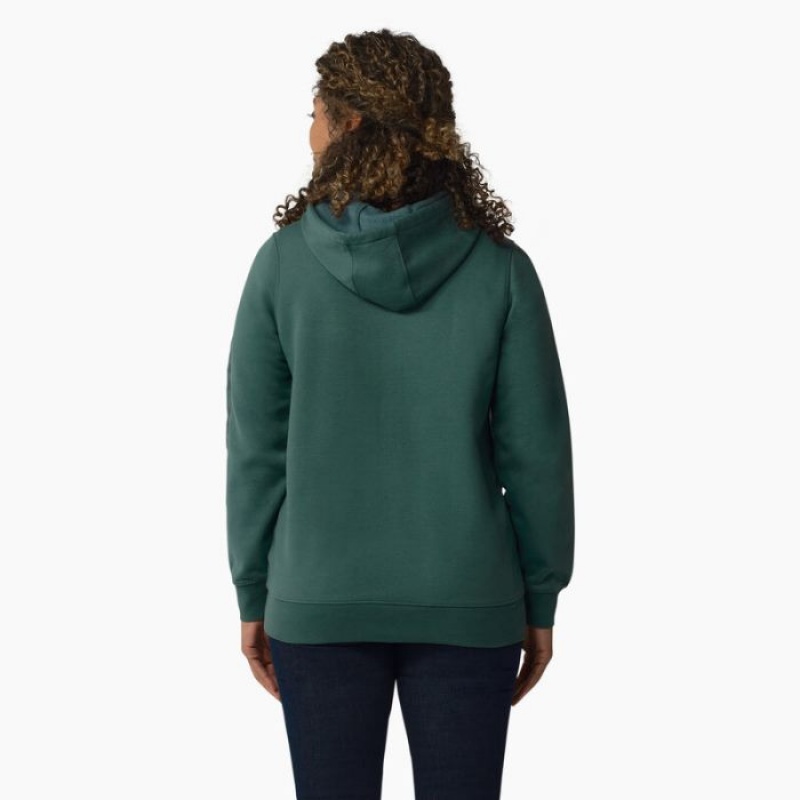 Dickies Heavyweight Logo Sleeve Pullover Verzi | FYAK2871