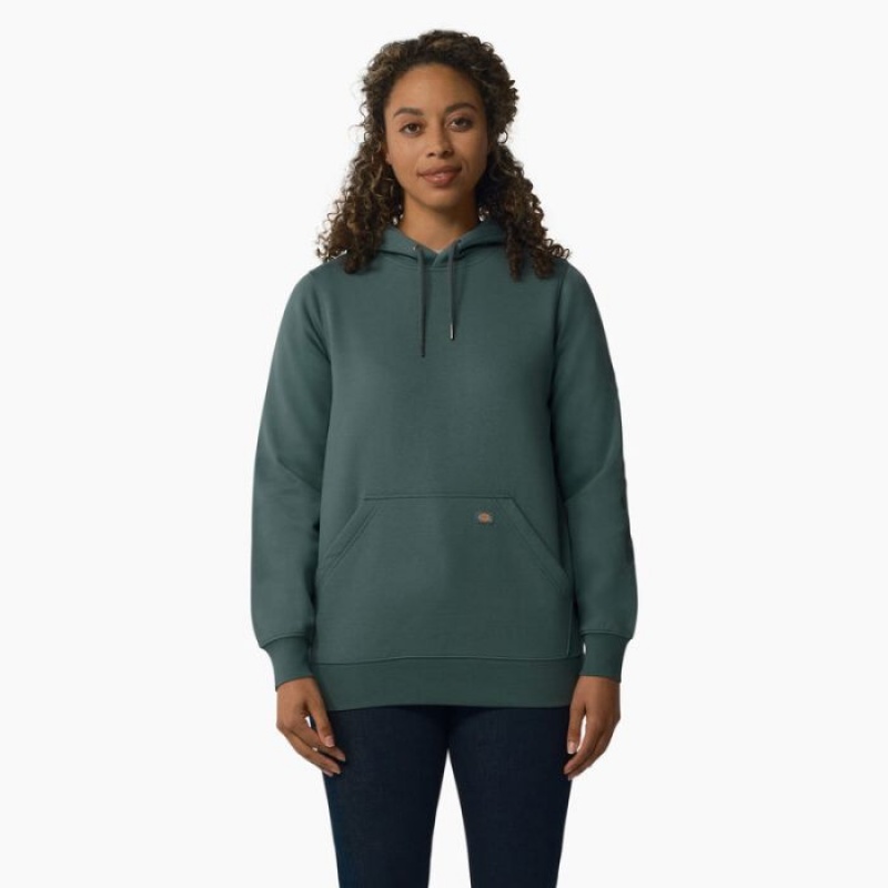 Dickies Heavyweight Logo Sleeve Pullover Verzi | FYAK2871