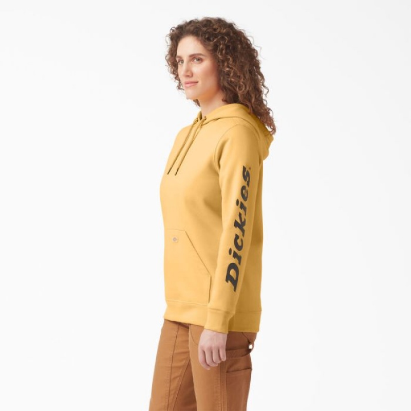 Dickies Heavyweight Logo Sleeve Pullover Portocalii | BYOX9028