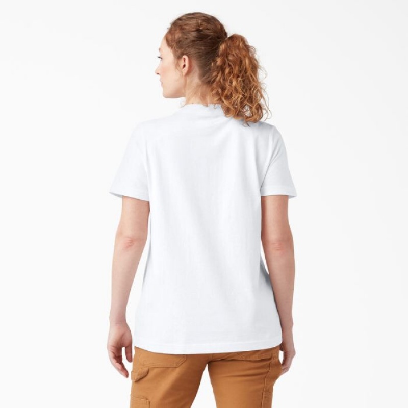 Dickies Heavyweight Logo T-Shirt Albi | SEAZ1498