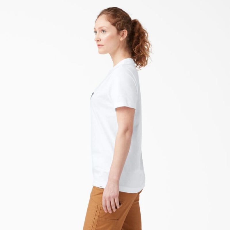 Dickies Heavyweight Logo T-Shirt Albi | SEAZ1498