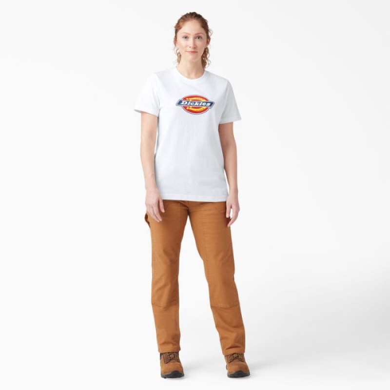 Dickies Heavyweight Logo T-Shirt Albi | SEAZ1498