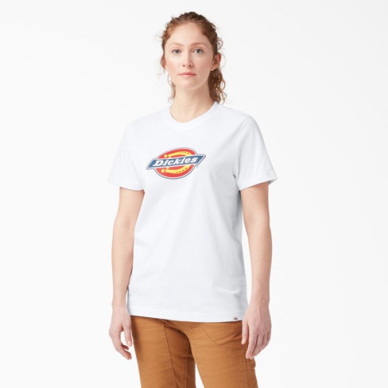 Dickies Heavyweight Logo T-Shirt Albi | SEAZ1498