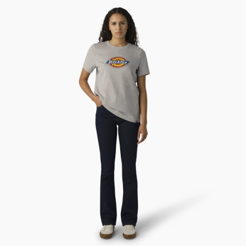 Dickies Heavyweight Logo T-Shirt Gri | QTOA2665
