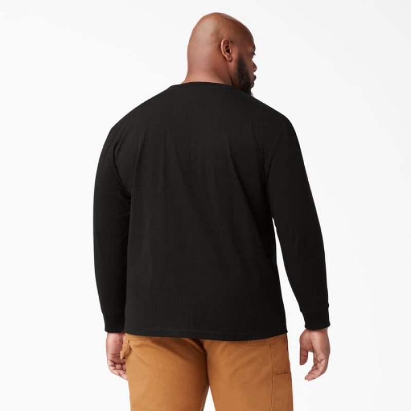 Dickies Heavyweight Long Sleeve Pocket T-Shirt Negrii | EGKW4616