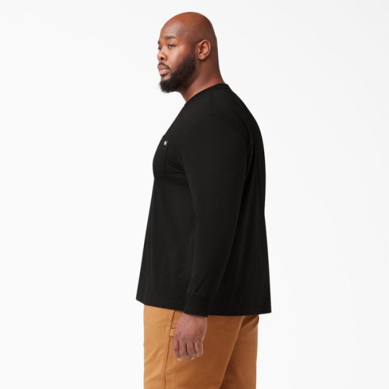 Dickies Heavyweight Long Sleeve Pocket T-Shirt Negrii | EGKW4616